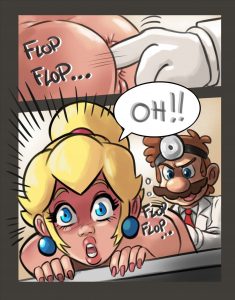 Mario le analizó a profundida el culo a la princesa Peach