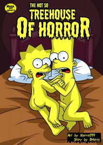 Lisa hace travesuras en Bart en noche de Halloween